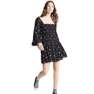 Free People Cottagecore Summer Dress Womens M Puff Sleeves Fairy Boho Mini
